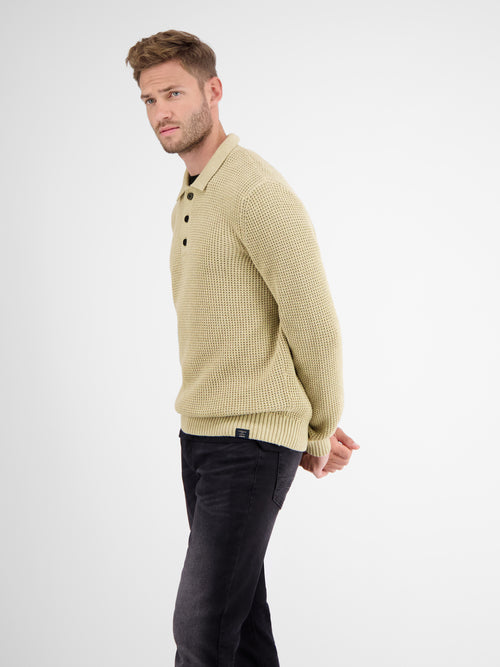 Lerros Langarm Strickpolo