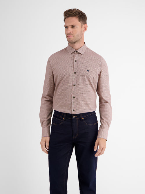 Lerros Langarmhemd Mit AOP Und Haifischkragen