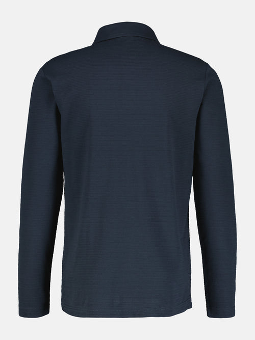 Lerros Langarmpolo In Struktur-Baumwollqualität