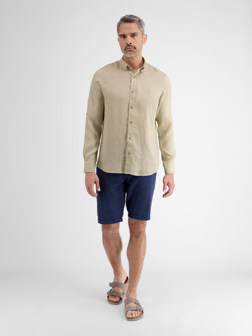 Lerros Lässiges Herren Leinenhemd, Langarm