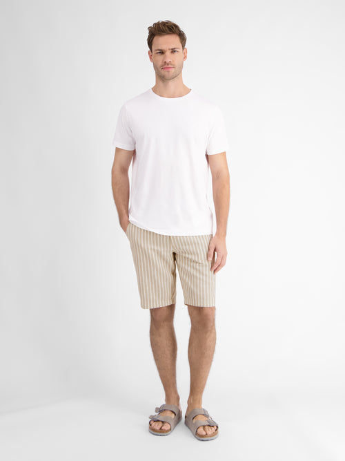 Lerros Leinenmix Bermuda Mit Sommerlichen Streifen