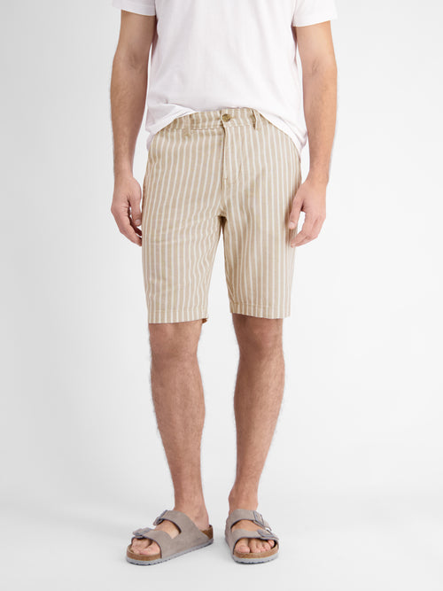 Lerros Leinenmix Bermuda mit sommerlichen Streifen