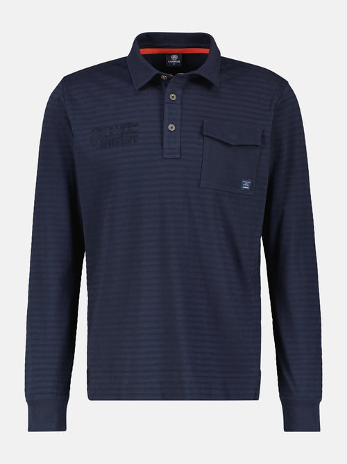 Lerros Longsleeve-Polo. Gestreift