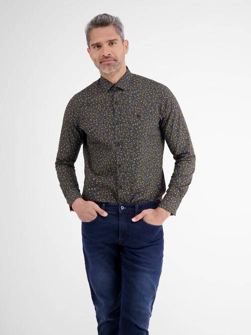 Lerros Poplin-Stretchhemd mit AOP