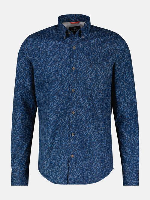 Lerros Poplinhemd Mit AOP. Stretchanteil