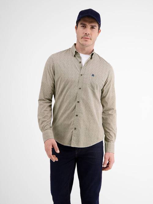 Lerros Poplinhemd Mit Fischgratmuster