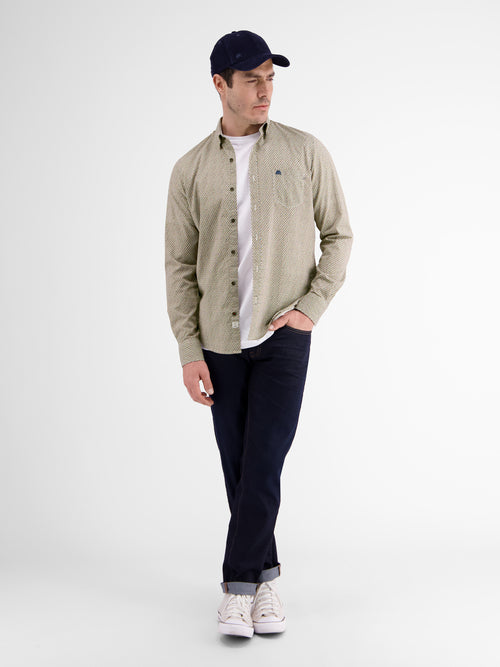 Lerros Poplinhemd Mit Fischgratmuster