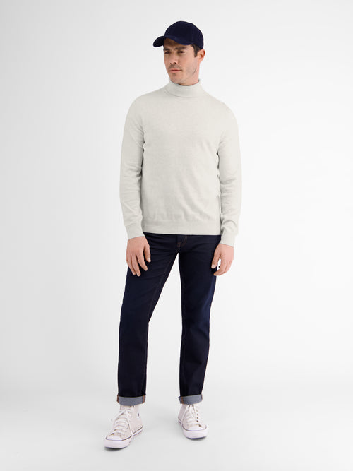 Lerros Rollkragenpullover, Flachstrick
