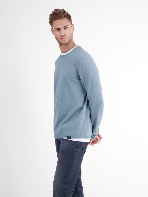 Lerros Rundhalspullover Flachstrick