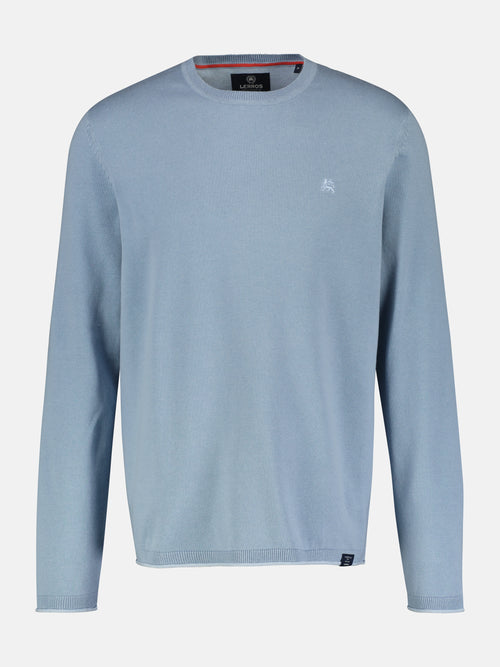 Lerros Rundhalspullover Flachstrick