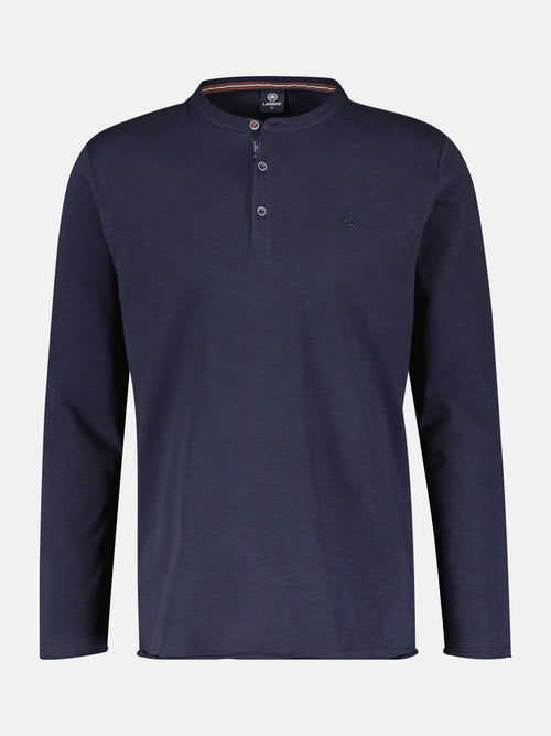 Lerros Slub-Jersey Serafino. Longsleeve