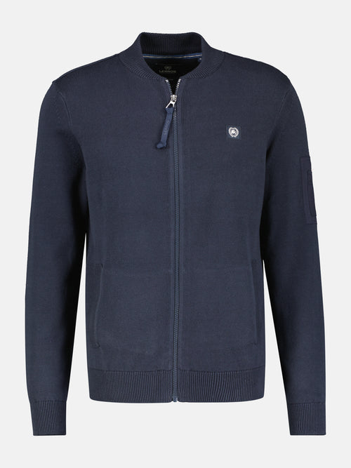 Lerros Strickjacke Mit College Kragen Für Herren