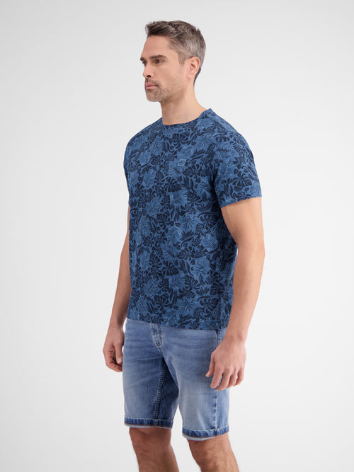 Lerros T-Shirt Für Herren Mit Floralem Print