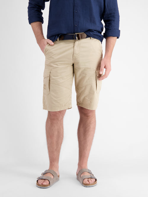 Lerros Unifarbene Cargobermuda Mit Gürtel