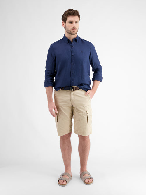 Lerros Unifarbene Cargobermuda Mit Gürtel