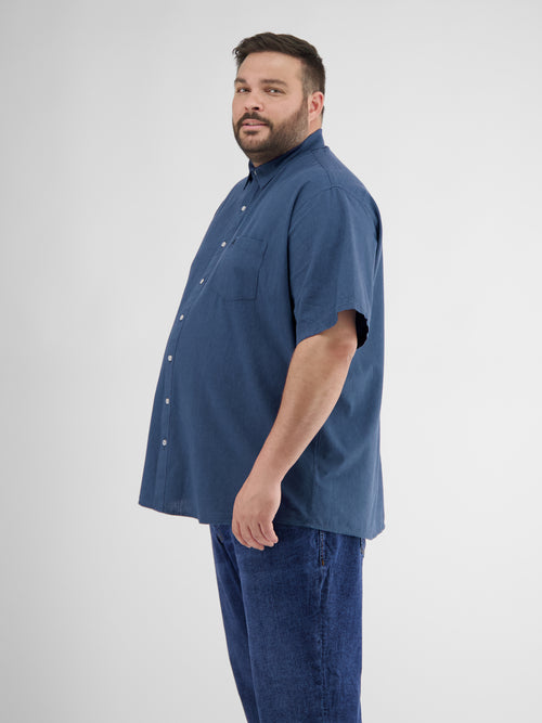 Lerros Unifarbenes Baumwoll-Leinenhemd