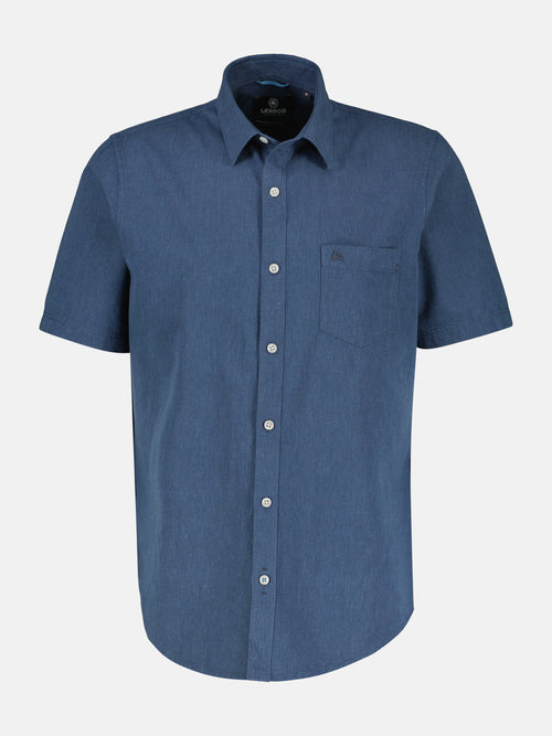 Lerros Unifarbenes Baumwoll-Leinenhemd