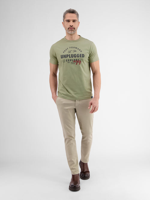 Lerros Unifarbenes T-Shirt Mit Print