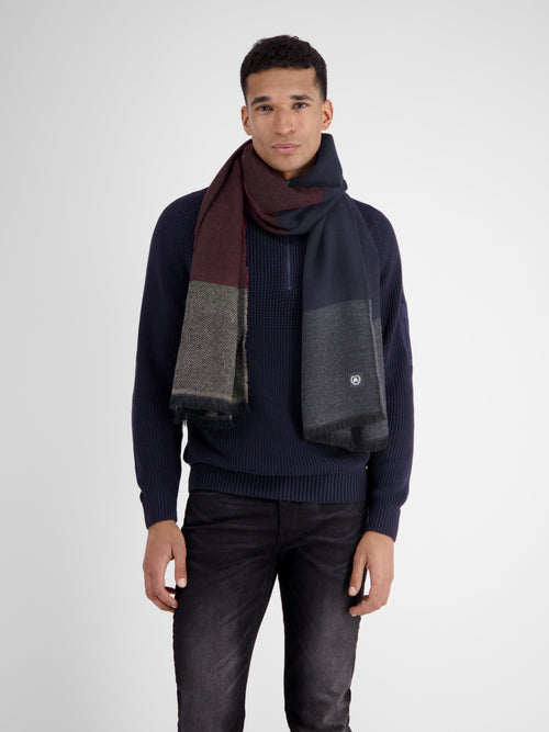 Lerros Wollschal Mit Breiten Blockstreifen