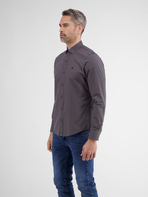 Lerros Modisches Hemd Mit Geometrischem Muster Und Haifischkragen