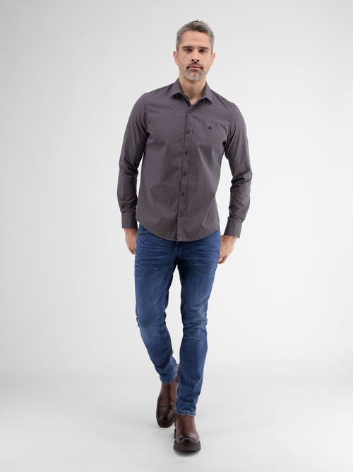 Lerros Modisches Hemd Mit Geometrischem Muster Und Haifischkragen