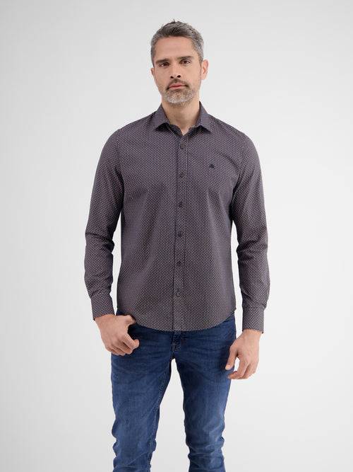 Lerros Modisches Hemd mit geometrischem Muster und Haifischkragen