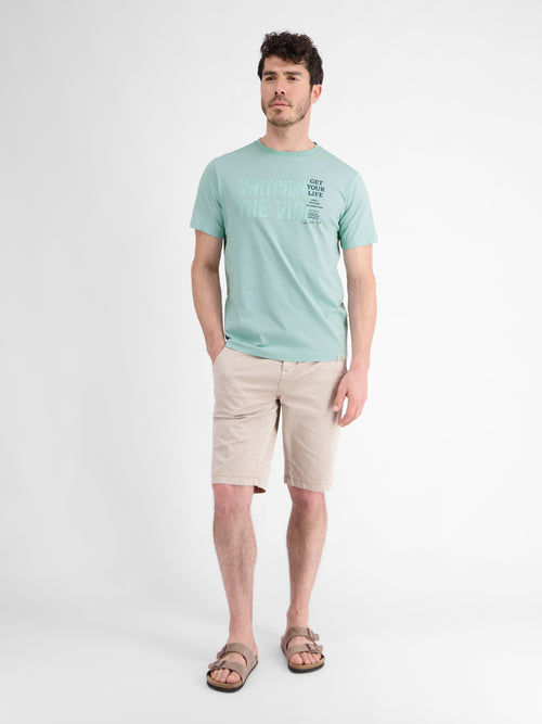 Lerros Unifarbenes T-Shirt Für Herren Mit Brustprint