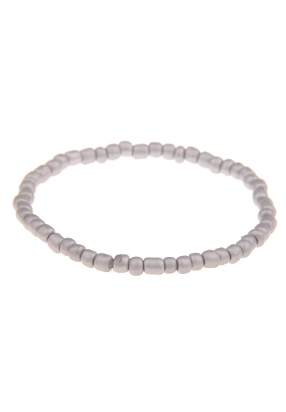 -50% SALE! Leslii Armband Holzperlen 3er Set Silber Grau