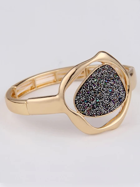 -50% SALE Leslii Armband Paola Statement Glitzer Armreif Gold Bunt