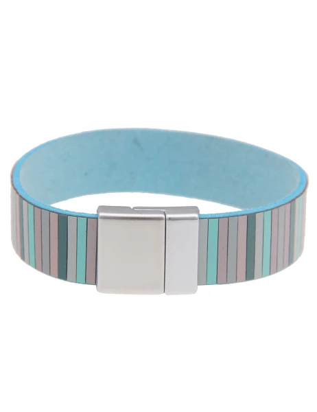 - 50% Sale Leslii Armband Statement Streifen-Muster In Grün Mint