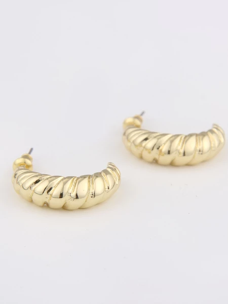 -50% SALE Leslii Creolen Spiralmuster In Gold