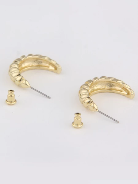 -50% SALE Leslii Creolen Spiralmuster In Gold