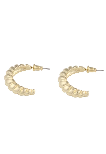 -50% SALE Leslii Creolen Spiralmuster in Gold