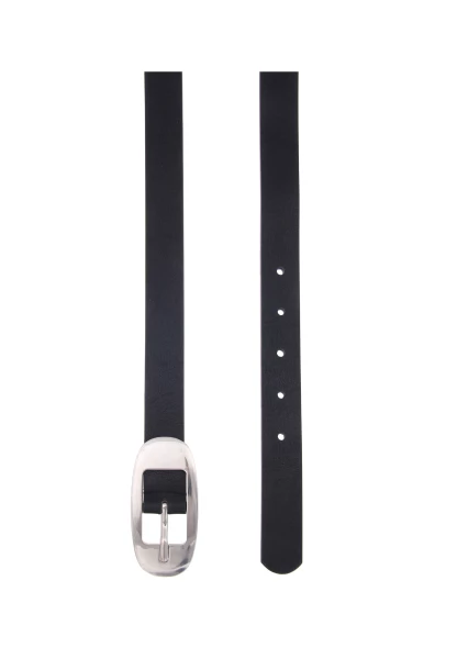 -50% SALE! Leslii Damen-Gürtel After Wave Classic Schwarzer Gürtel Silber Schwarz