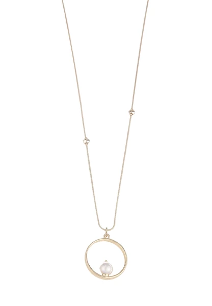 -50% SALE Leslii Damen-Kette Ring Perlen-Anhänger Schlangen-Kette goldene Modeschmuck-Kette Gold