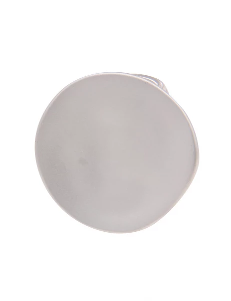 -50% SALE Leslii Damen-Ring Matt Statement Scheibe XXL-Ring dehnbar silberner Modeschmuck-Ring Silbe