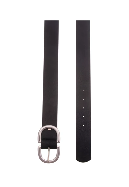 -50% SALE! Leslii Gürtel Basic-Gürtel Glanz Oval Schwarzer Gürtel Breite 4cm Schwarz