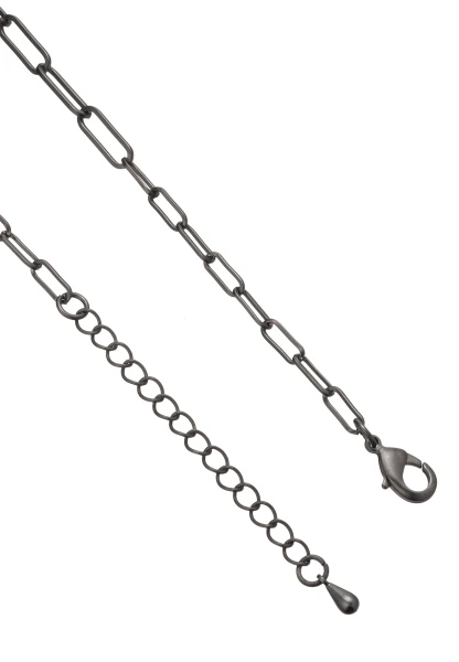 -50% SALE! Leslii Halskette Swing Oval Gunmetal