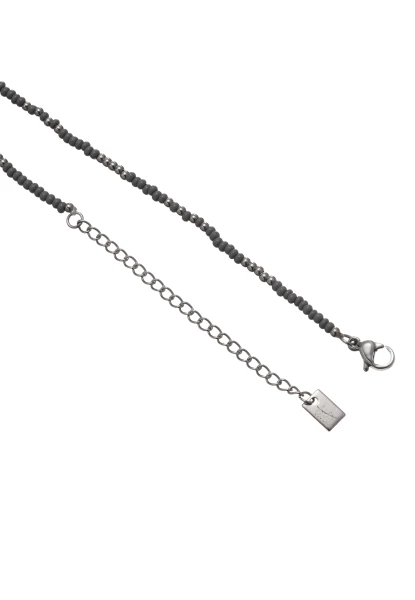 -50% SALE! Leslii Kurze Halskette Perlchen In Silber Grau