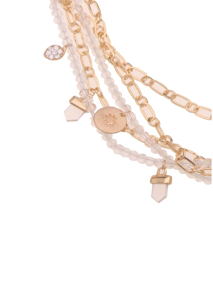 -50% SALE Leslii Kurze Halskette Statement Look Carmen In Gold Weiß