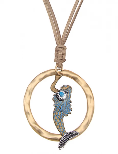 -50% SALE Leslii Lange Halskette Meerjungfrau In Braun Gold