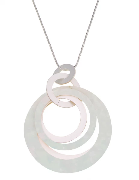 -50% SALE Leslii Lange Halskette Nicole Matt Ring In Silber Mint