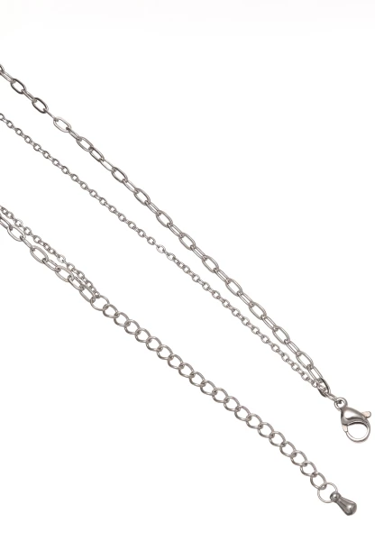 -50% SALE! Leslii Layering Kette Mit Lilafarbenen Natur- Und Glassteinen