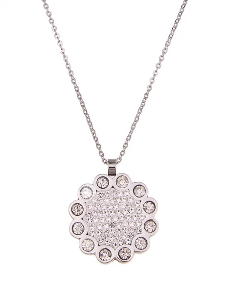 -50% SALE Leslii Premium Quality Damen-Kette Lange Halskette Glitzer Look Aus Edelstahl