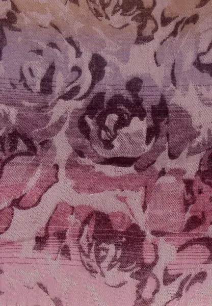 -50% SALE Leslii Schal Blumen-Muster Rosen Gemusterter Fransen-Schal Muster-Schal In Pink Lila