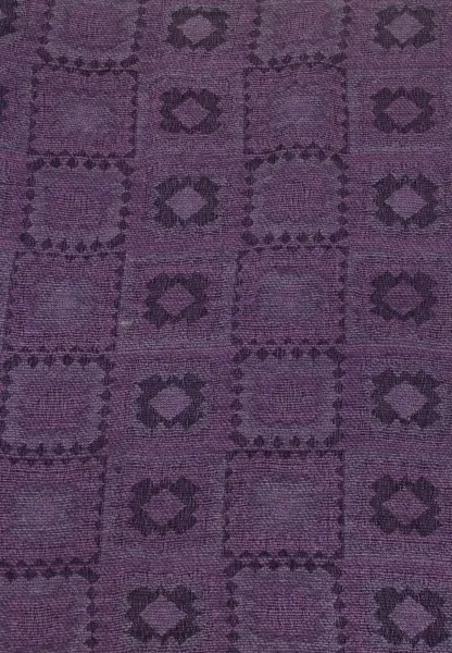 -50% SALE Leslii Schal Kachel-Muster Lilafarbener Schal Fransen-Schal Gemustert Lila Schwarz