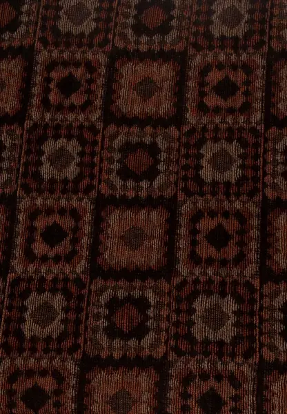 -50% SALE Leslii Schal Kachel-Muster Oranger Muster-Schal Fransen-Schal Orange Braun