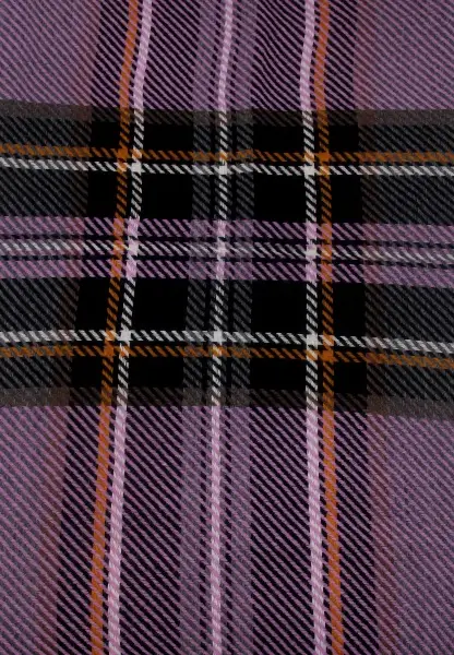 -50% SALE Leslii Schal Streifen-Muster Lilafarbener Schal Fransen-Schal Gemustert In Lila Schwarz