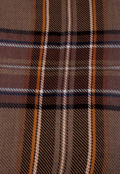 -50% SALE Leslii Schal Streifen-Muster Oranger Schal Fransen-Schal Gemustert In Orange Schwarz