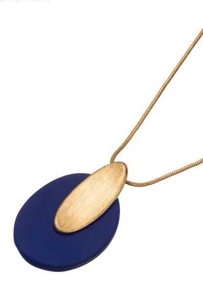 Leslii 50% Sale Brushed Halskette Blau